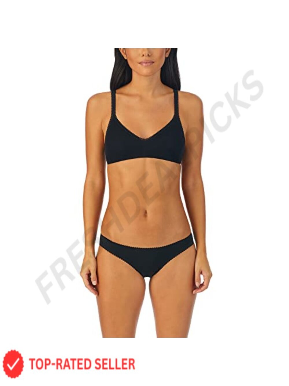 Ongossamer Women's Pima Cotton Bralette Adjustable Straps Hook Eye